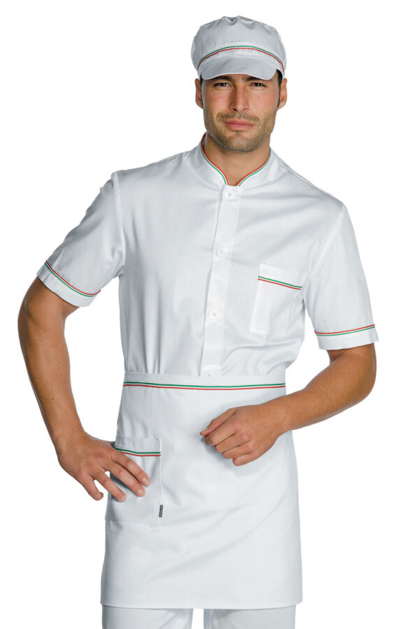 GREMBIULE VITA CON TASCA BIANCO+TRICOLORE