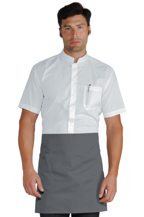 GREMBIULE VITA CON TASCA GRIGIO