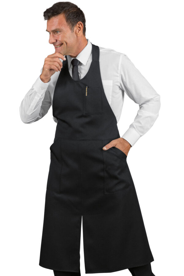 GREMBIULE SOMMELIER CON SPACCO NERO