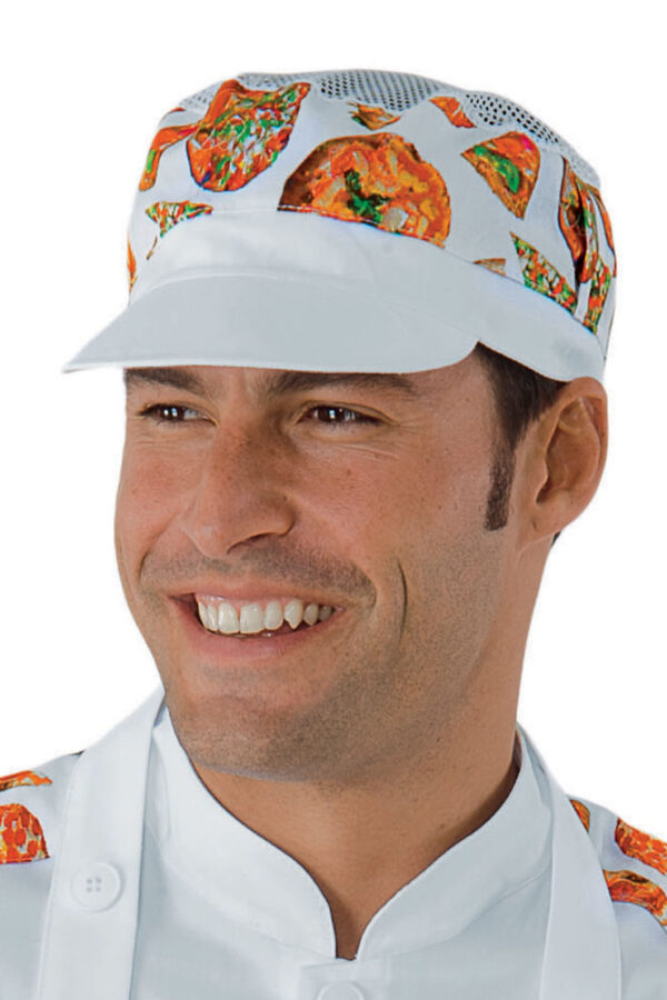CAPPELLO CHARLY CON RETE BIANCO+PIZZA