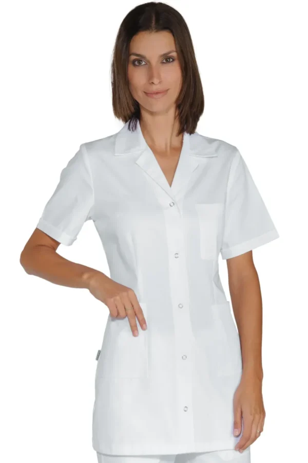 Casacca Marbella manica corta Bottoni pressione Cotone Satin