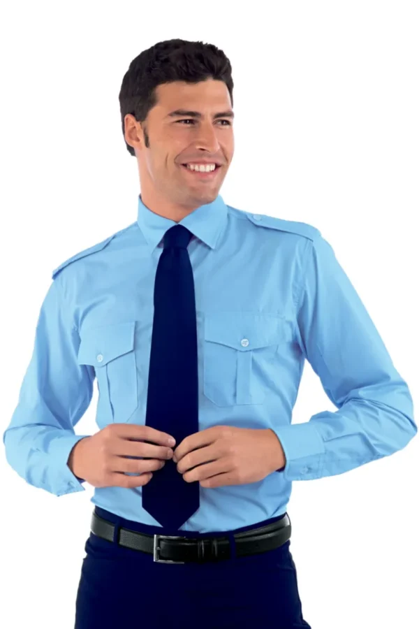 Camicia Pilota Policotone Manica Lunga