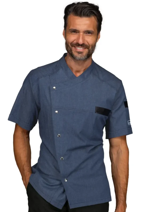 Giacca Chef Erickson Slim Stretch Jeans Manica Corta